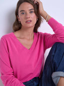 Cotton V Neck Jumper