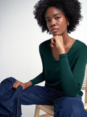 Double Layer V Neck Top