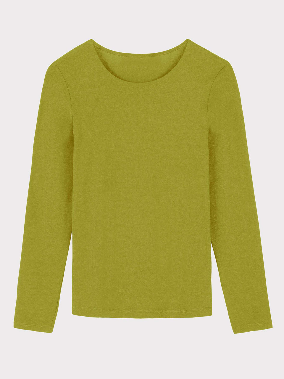 Darcey Crew Neck Long Sleeve Top in Chartreuse