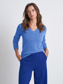 Wool Cashmere V-Neck Sweater