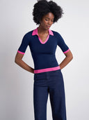 Colorblock Trophy Neck Top