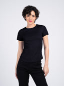 Short Sleeve Crew Neck Rib Tee