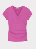 Faux Wrap Cap Sleeve