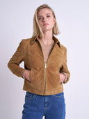 The Harper Suede Bomber Jacket